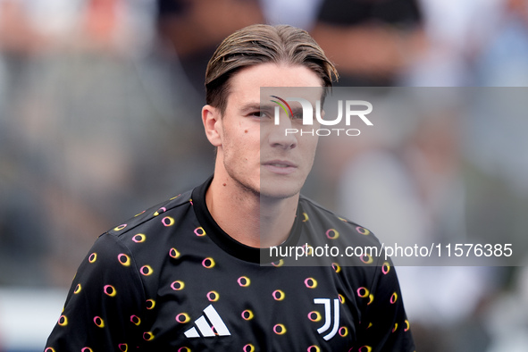 Nicolo' Fagioli of Juventus FC looks on during the Serie A Enilive match between Empoli FC and Juventus FC at Stadio Carlo Castellani on Sep...