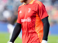 Michele Di Gregorio of Juventus FC looks on during the Serie A Enilive match between Empoli FC and Juventus FC at Stadio Carlo Castellani on...