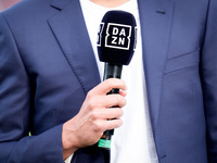 Microphone of DAZN television during the Serie A Enilive match between Empoli FC and Juventus FC at Stadio Carlo Castellani on September 14,...