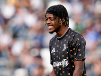 Samuel Mbangula of Juventus FC looks on during the Serie A Enilive match between Empoli FC and Juventus FC at Stadio Carlo Castellani on Sep...