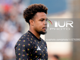 Weston McKennie of Juventus FC looks on during the Serie A Enilive match between Empoli FC and Juventus FC at Stadio Carlo Castellani on Sep...