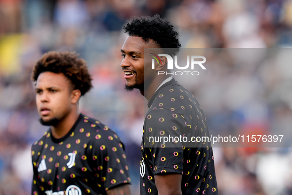 Juan Cabal of Juventus FC looks on during the Serie A Enilive match between Empoli FC and Juventus FC at Stadio Carlo Castellani on Septembe...