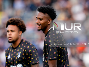 Juan Cabal of Juventus FC looks on during the Serie A Enilive match between Empoli FC and Juventus FC at Stadio Carlo Castellani on Septembe...