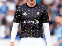 Dusan Vlahovic of Juventus FC looks on during the Serie A Enilive match between Empoli FC and Juventus FC at Stadio Carlo Castellani on Sept...