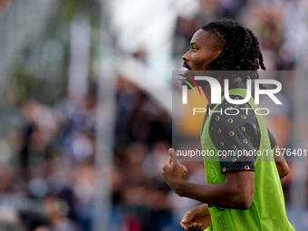 Khephren Thuram of Juventus FC looks on during the Serie A Enilive match between Empoli FC and Juventus FC at Stadio Carlo Castellani on Sep...