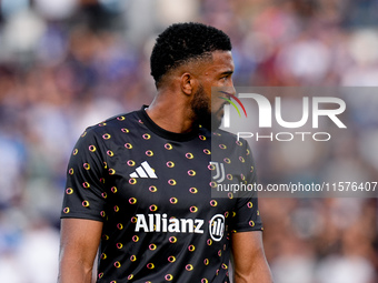 Bremer of Juventus FC looks on during the Serie A Enilive match between Empoli FC and Juventus FC at Stadio Carlo Castellani on September 14...