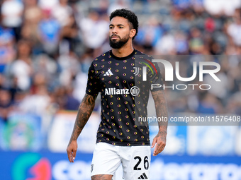 Douglas Luiz of Juventus FC looks on during the Serie A Enilive match between Empoli FC and Juventus FC at Stadio Carlo Castellani on Septem...