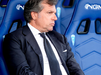 Cristiano Giuntoli sport director of Juventus FC looks on during the Serie A Enilive match between Empoli FC and Juventus FC at Stadio Carlo...