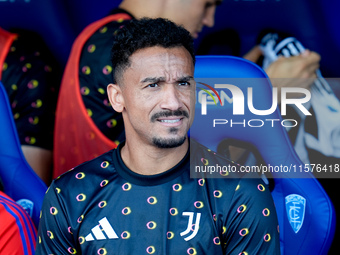 Danilo of Juventus FC looks on during the Serie A Enilive match between Empoli FC and Juventus FC at Stadio Carlo Castellani on September 14...