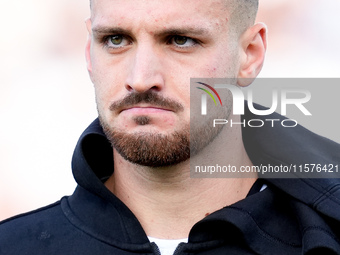 Federico Gatti of Juventus FC looks on during the Serie A Enilive match between Empoli FC and Juventus FC at Stadio Carlo Castellani on Sept...