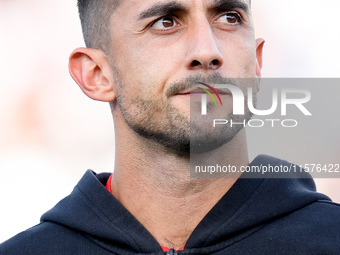 Mattia Perin of Juventus FC looks on during the Serie A Enilive match between Empoli FC and Juventus FC at Stadio Carlo Castellani on Septem...