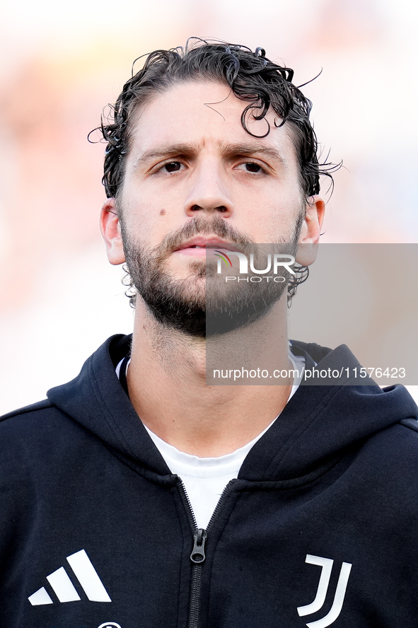 Manuel Locatelli of Juventus FC looks on during the Serie A Enilive match between Empoli FC and Juventus FC at Stadio Carlo Castellani on Se...