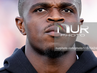 Pierre Kalulu of Juventus FC looks on during the Serie A Enilive match between Empoli FC and Juventus FC at Stadio Carlo Castellani on Septe...