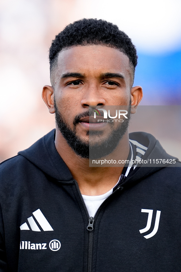 Bremer of Juventus FC looks on during the Serie A Enilive match between Empoli FC and Juventus FC at Stadio Carlo Castellani on September 14...