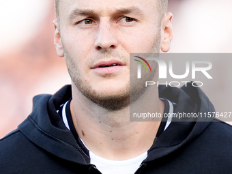 Teun Koopmeiners of Juventus FC looks on during the Serie A Enilive match between Empoli FC and Juventus FC at Stadio Carlo Castellani on Se...