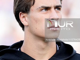 Kenan Yildiz of Juventus FC looks on during the Serie A Enilive match between Empoli FC and Juventus FC at Stadio Carlo Castellani on Septem...