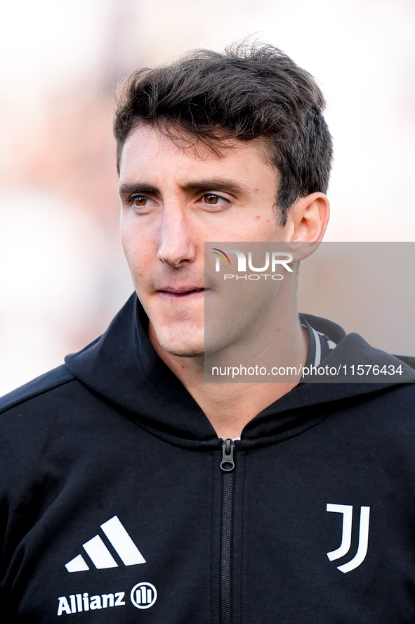 Andrea Cambiaso of Juventus FC during the Serie A Enilive match between Empoli FC and Juventus FC at Stadio Carlo Castellani on September 14...