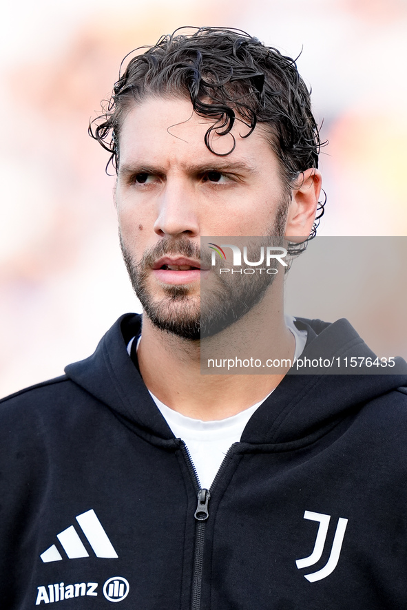 Manuel Locatelli of Juventus FC looks on during the Serie A Enilive match between Empoli FC and Juventus FC at Stadio Carlo Castellani on Se...