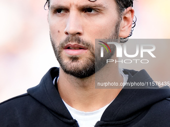 Manuel Locatelli of Juventus FC looks on during the Serie A Enilive match between Empoli FC and Juventus FC at Stadio Carlo Castellani on Se...