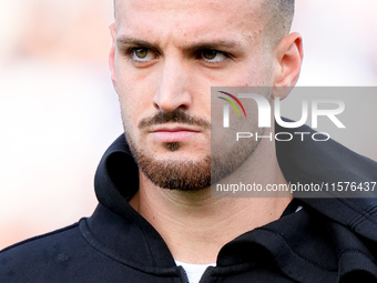 Federico Gatti of Juventus FC looks on during the Serie A Enilive match between Empoli FC and Juventus FC at Stadio Carlo Castellani on Sept...