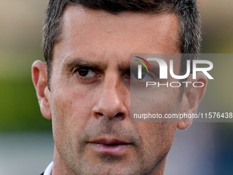 Thiago Motta head coach of Juventus FC looks on during the Serie A Enilive match between Empoli FC and Juventus FC at Stadio Carlo Castellan...