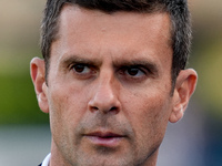 Thiago Motta head coach of Juventus FC looks on during the Serie A Enilive match between Empoli FC and Juventus FC at Stadio Carlo Castellan...