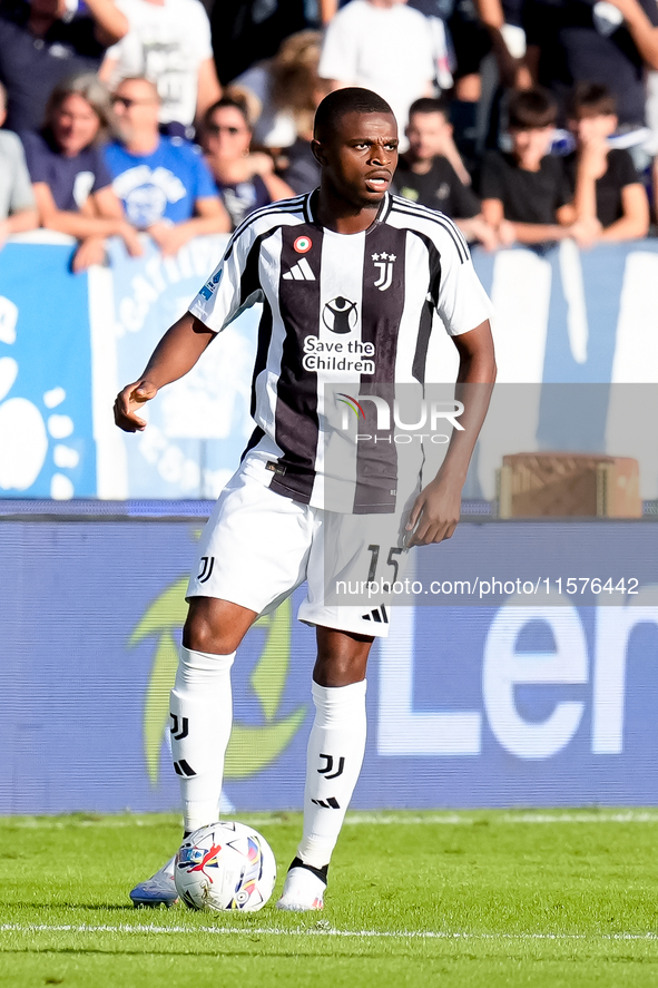 Pierre Kalulu of Juventus FC during the Serie A Enilive match between Empoli FC and Juventus FC at Stadio Carlo Castellani on September 14,...