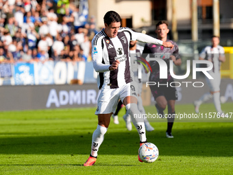 Dusan Vlahovic of Juventus FC during the Serie A Enilive match between Empoli FC and Juventus FC at Stadio Carlo Castellani on September 14,...