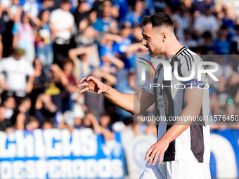 Federico Gatti of Juventus FC looks on during the Serie A Enilive match between Empoli FC and Juventus FC at Stadio Carlo Castellani on Sept...