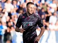 Ardian Ismajli of Empoli FC looks on during the Serie A Enilive match between Empoli FC and Juventus FC at Stadio Carlo Castellani on Septem...