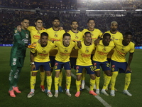 Team America poses before the 17th round match of the Torneo de Apertura as part of the Liga MX between Chivas de Guadalajara and America at...