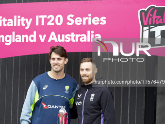 Match presentation during the third Vitality T20 International between England and Australia at Emirates Old Trafford in Manchester, England...