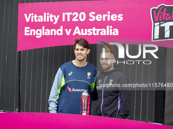 Match presentation during the third Vitality T20 International between England and Australia at Emirates Old Trafford in Manchester, England...