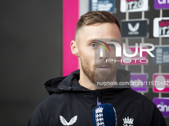 Match presentation during the third Vitality T20 International between England and Australia at Emirates Old Trafford in Manchester, England...