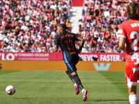 Raphinha of FC Barcelona during the La Liga EA SPORTS match against Girona in Barcelona, Spain, on September 15, 2024 (