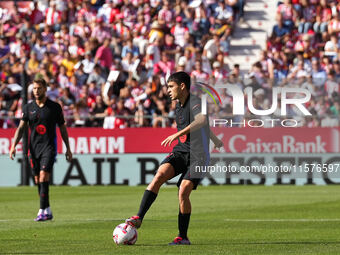 Pedri of FC Barcelona during the La Liga EA SPORTS match against Girona in Barcelona, Spain, on September 15, 2024 (