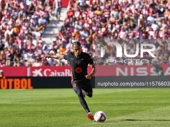 Raphinha of FC Barcelona during the La Liga EA SPORTS match against Girona in Barcelona, Spain, on September 15, 2024 (