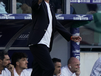 Davide Nicola coaches Cagliari Calcio during the Serie A TIM match between Cagliari Calcio and Napoli SSC in Italy on September 15, 2024 (