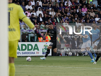 Roberto Piccoli (#91 Cagliari Calcio) during the Serie A TIM match between Cagliari Calcio and Napoli SSC in Italy on September 15, 2024 (