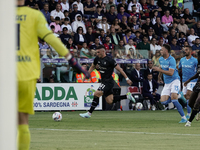 Roberto Piccoli (#91 Cagliari Calcio) during the Serie A TIM match between Cagliari Calcio and Napoli SSC in Italy on September 15, 2024 (