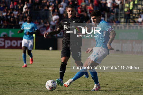 Giovanni Di Lorenzo (Napoli SSC) during the Serie A TIM match between Cagliari Calcio and Napoli SSC in Italy on September 15, 2024 