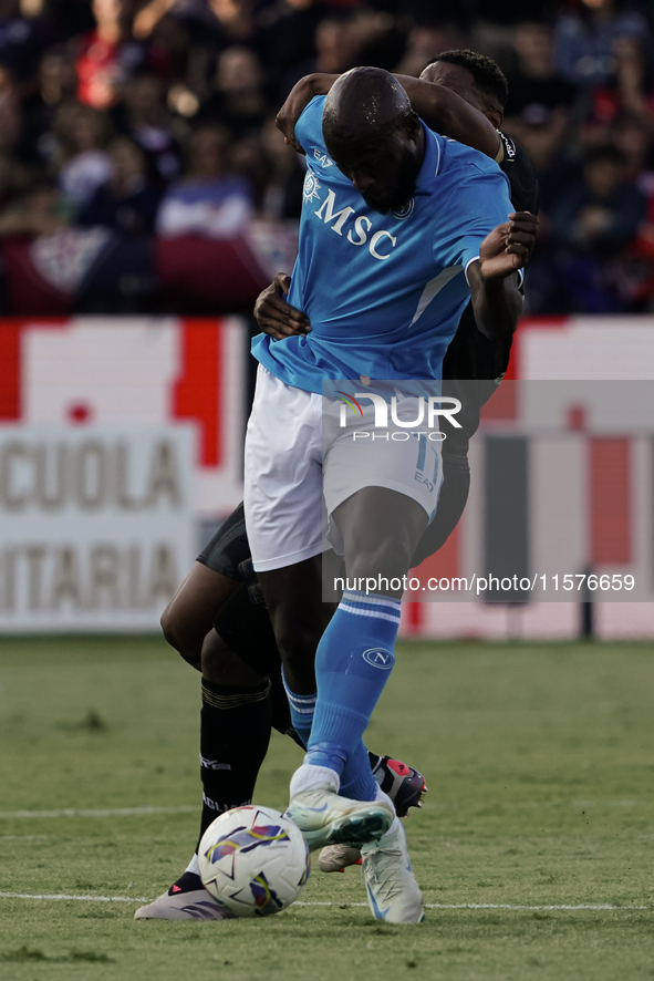 Romelu Lukaku (Napoli SSC) during the Serie A TIM match between Cagliari Calcio and Napoli SSC in Italy on September 15, 2024 