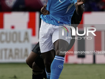 Romelu Lukaku (Napoli SSC) during the Serie A TIM match between Cagliari Calcio and Napoli SSC in Italy on September 15, 2024 (