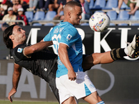 Tommaso Augello (#27 Cagliari Calcio) during the Serie A TIM match between Cagliari Calcio and Napoli SSC in Italy, on September 15, 2024 (