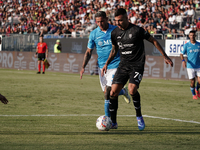 Gianluca Gaetano (#70 Cagliari Calcio) during the Serie A TIM match between Cagliari Calcio and Napoli SSC in Italy, on September 15, 2024 (