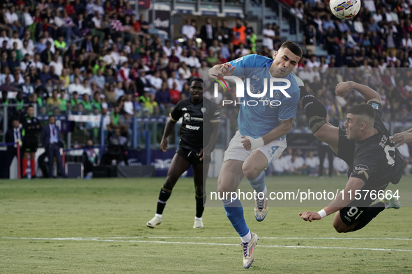 Roberto Piccoli (#91 Cagliari Calcio) during the Serie A TIM match between Cagliari Calcio and Napoli SSC in Italy on September 15, 2024 