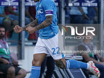 Giovanni Di Lorenzo (Napoli SSC) celebrates during the Serie A TIM match between Cagliari Calcio and Napoli SSC in Italy on September 15, 20...