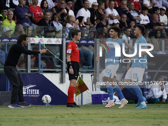 Giovanni Di Lorenzo (Napoli SSC) celebrates during the Serie A TIM match between Cagliari Calcio and Napoli SSC in Italy on September 15, 20...