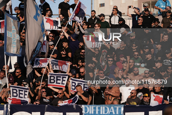 A Napoli supporter during the Serie A TIM match between Cagliari Calcio and Napoli SSC in Italy on September 15, 2024 