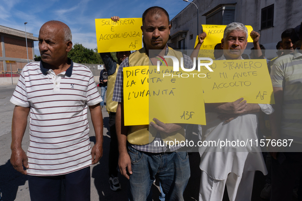 Immigrant communities in the Naples area stage a procession in Grumo Nevano, Italy, on Sunday against recent attacks on their members. ''Eno...